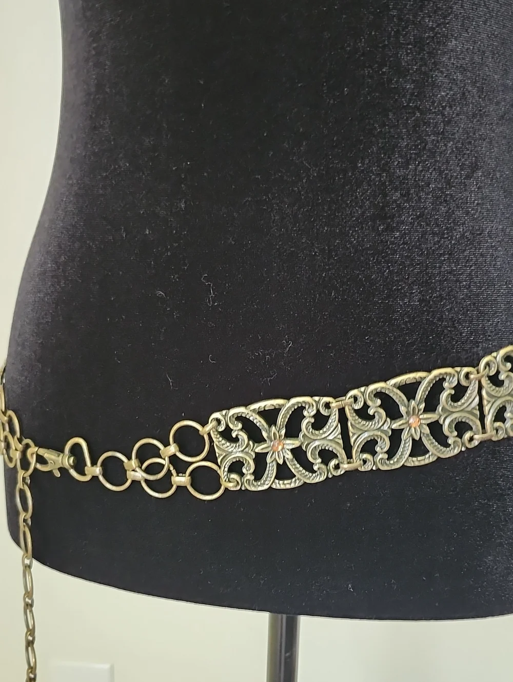Vintage 90s Y2K Metal Embellished Belt Adjustable Boho